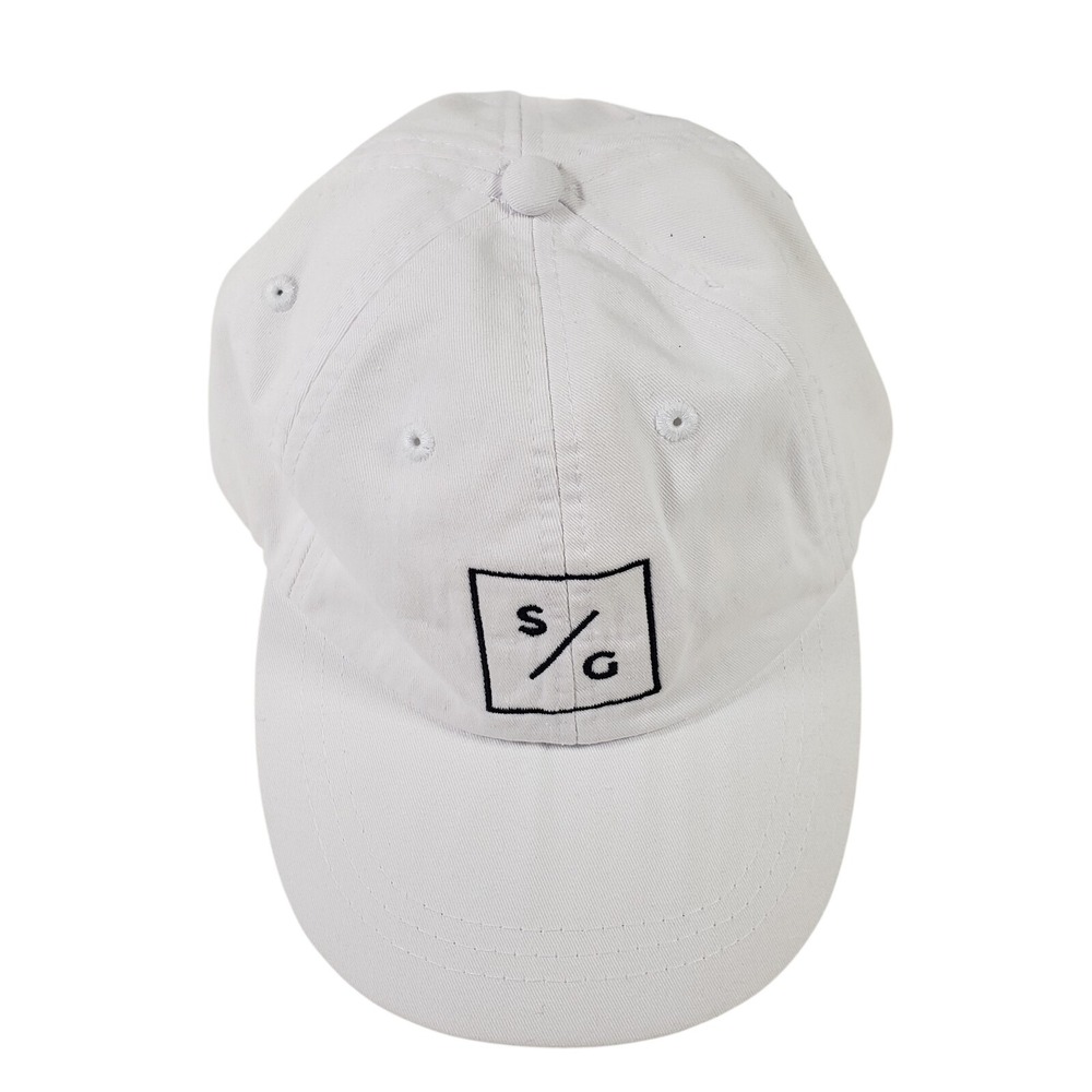 Adams Cool-Crown White Baseball Hat SG Embroidered Logo‎ Adjustable Dad Cap NWT